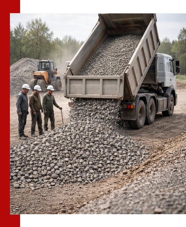Доставка гравийного щебня фракции 70-120 в Обнинске