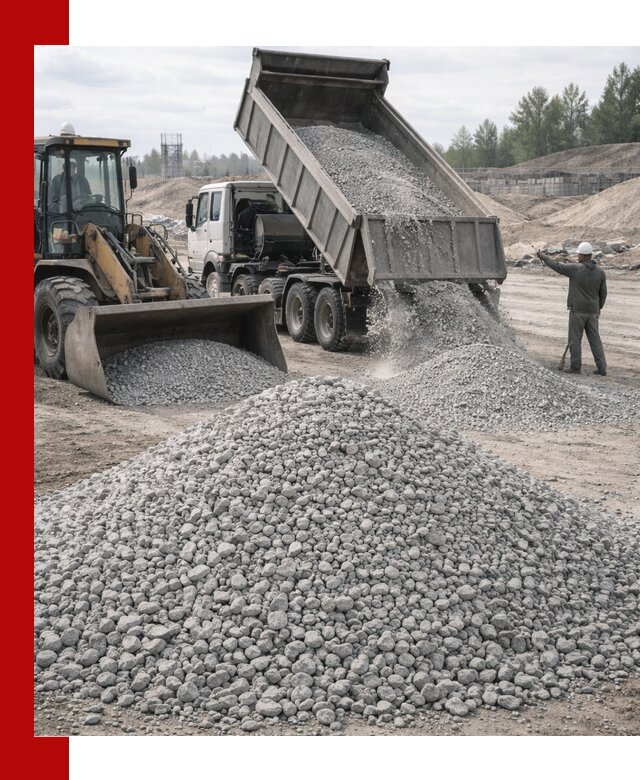 Доставка известнякового щебня фр. 5–20 в Обнинске
