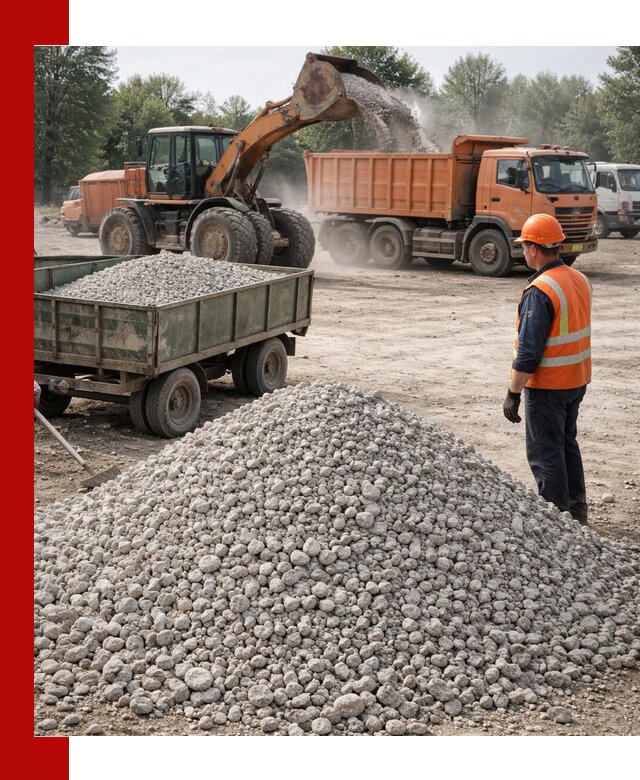 Доставка известнякового щебня фракция 20–40 в Обнинске