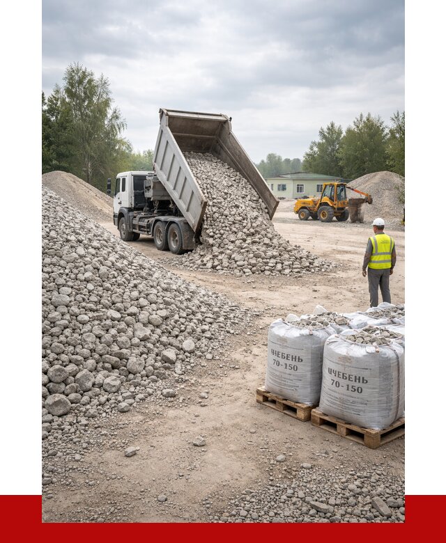 Известняковый щебень фракция 70-150 в Обнинске от 1269 р. | ПРОНЕРУДБнн