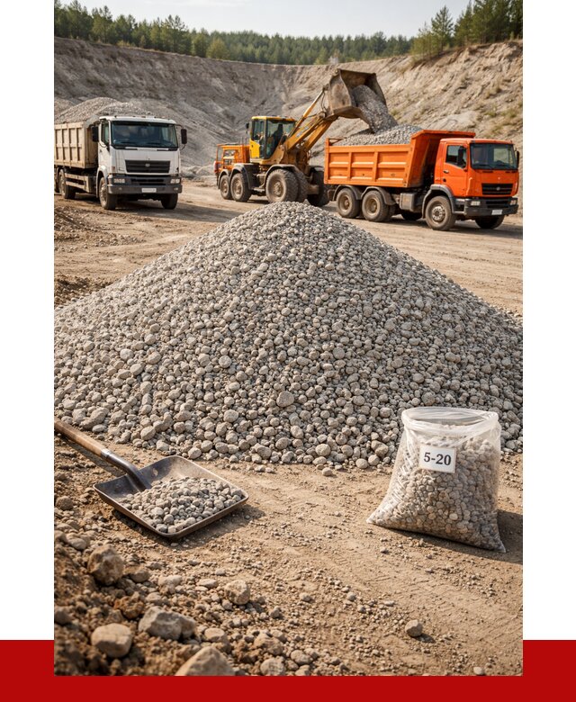 Доломитовый щебень фр. 5-20 в Обнинске от 4263 р. | ПРОНЕРУДБнн