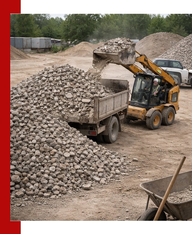 Доставка вторичного щебня в Обнинске для строительных работ