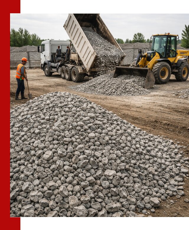 Доставка бетонного щебня фракции 40-70 в Обнинске