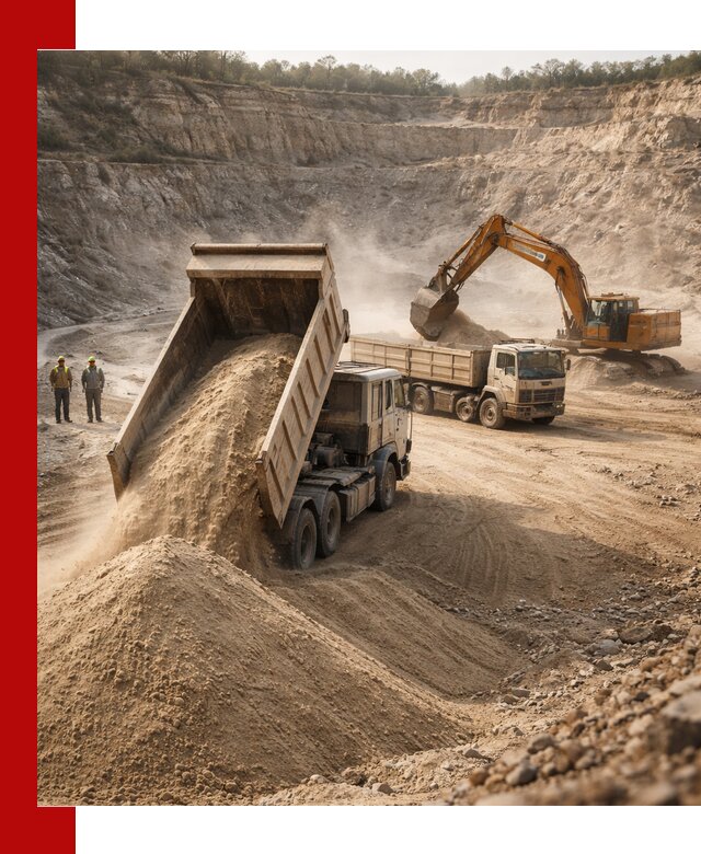 Карьерный песок навалом с доставкой в Обнинске