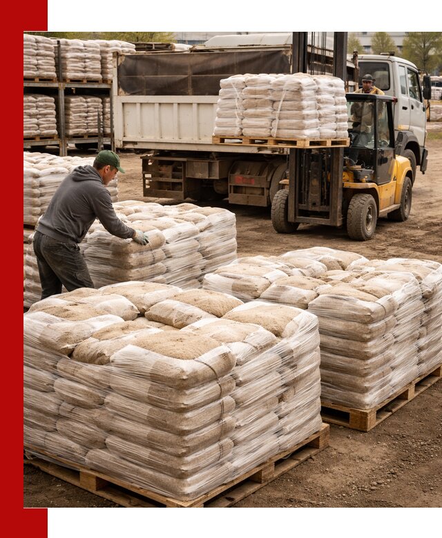 Карьерный песок в мешках с доставкой в Обнинске