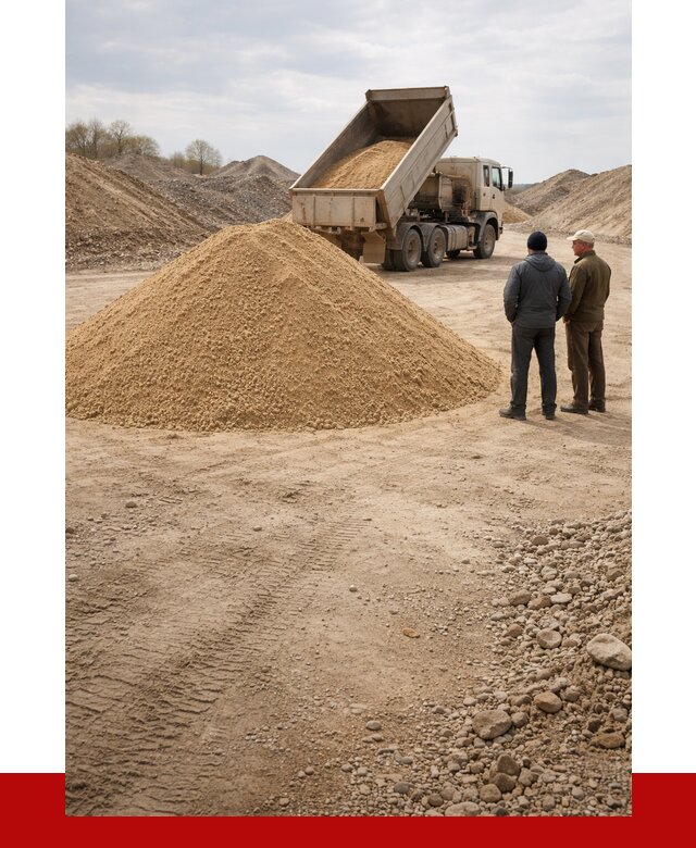 Карьерный песок крупнозернистый в Обнинске от 8628 р | ПРОНЕРУДБнн