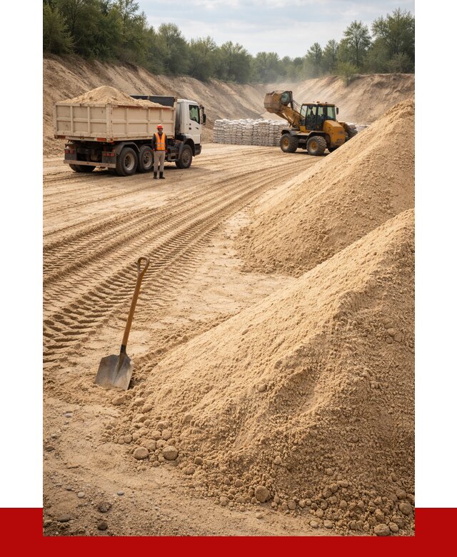 Карьерный песок мелкозернистый в Обнинске от 9135 р. | ПРОНЕРУДБнн