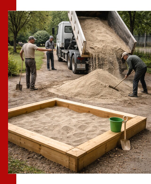 Песок для песочницы с доставкой в Обнинске недорого и чистый