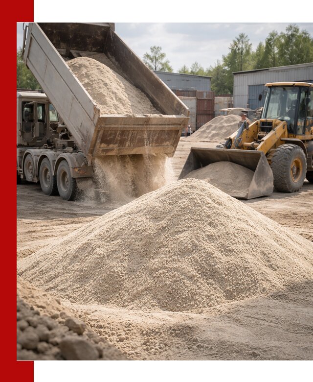 Кварцевый песок с доставкой в Обнинске для строительных работ