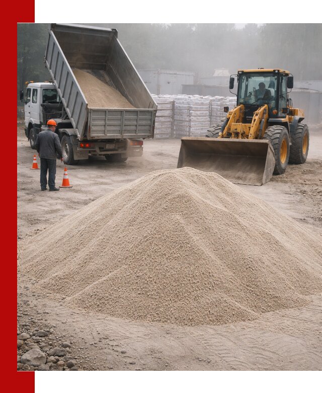 Кварцевый песок фракция 0–8 для стройработ в Обнинске