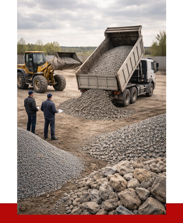 Гравий и камень с доставкой в Обнинске от 4263 р. - ПРОНЕРУДБнн