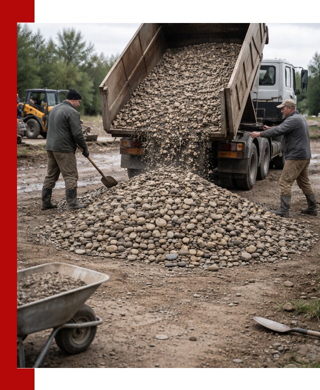 Доставка гальки речной оптом и в розницу в Обнинске