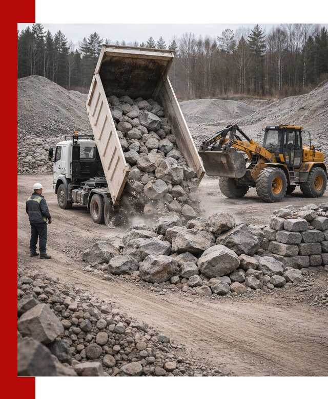 Доставка и продажа бутового гранитного камня в Обнинске