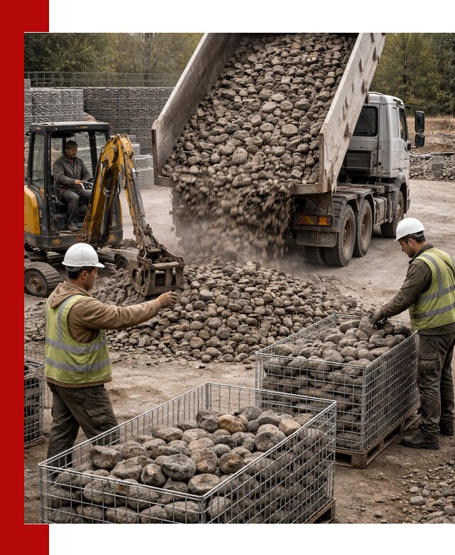 Камень для габионов фракция 100–201 в Обнинске