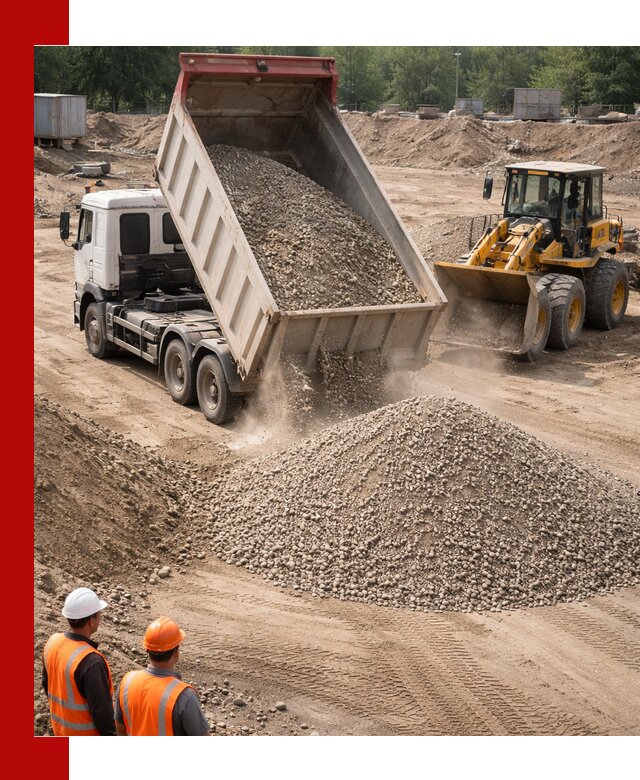 Щебень с песком (ЩГПС С2) с доставкой в Обнинске