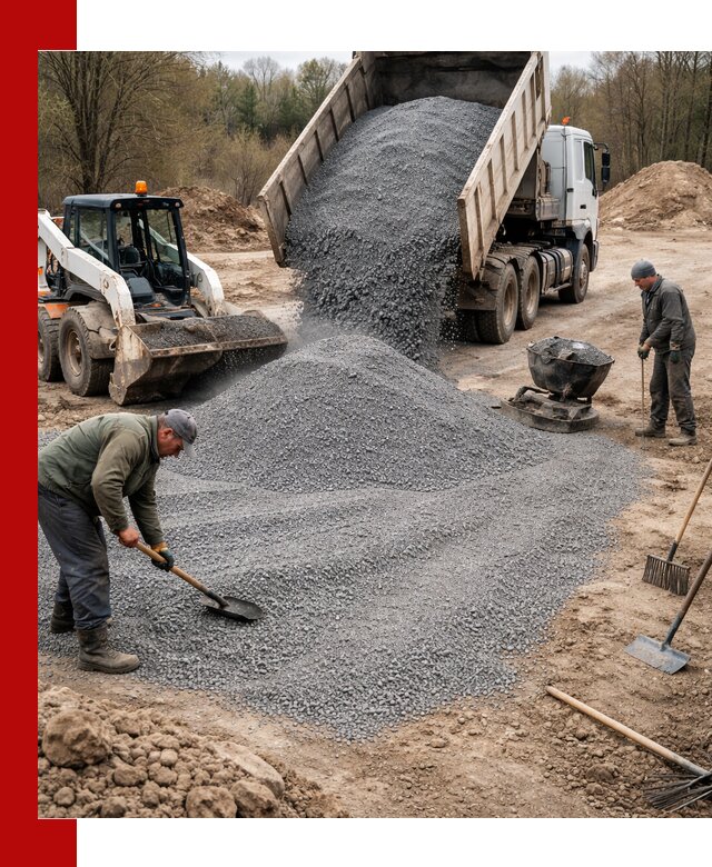 Отсев для подсыпки в Обнинске — доставка и подсыпка на участок