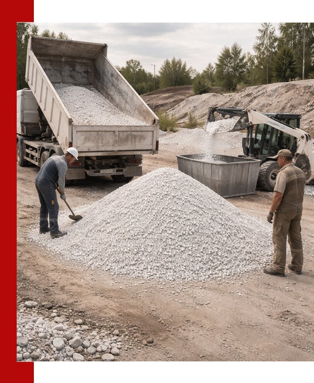 Доставка и продажа белой мраморной крошки в Обнинске