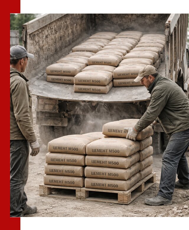 Цемент М500 с доставкой самосвалом в Обнинске