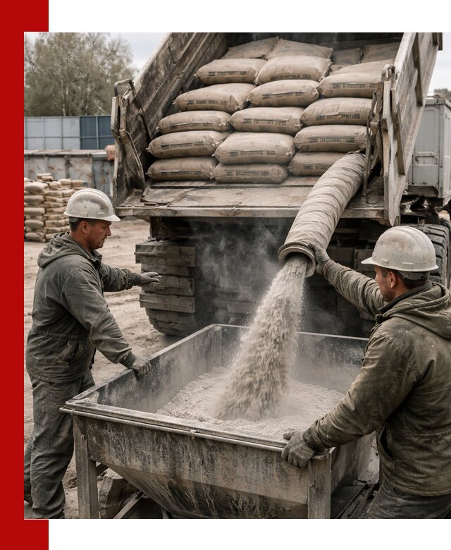 Доставка цемента М400 в Обнинске оптом и в розницу