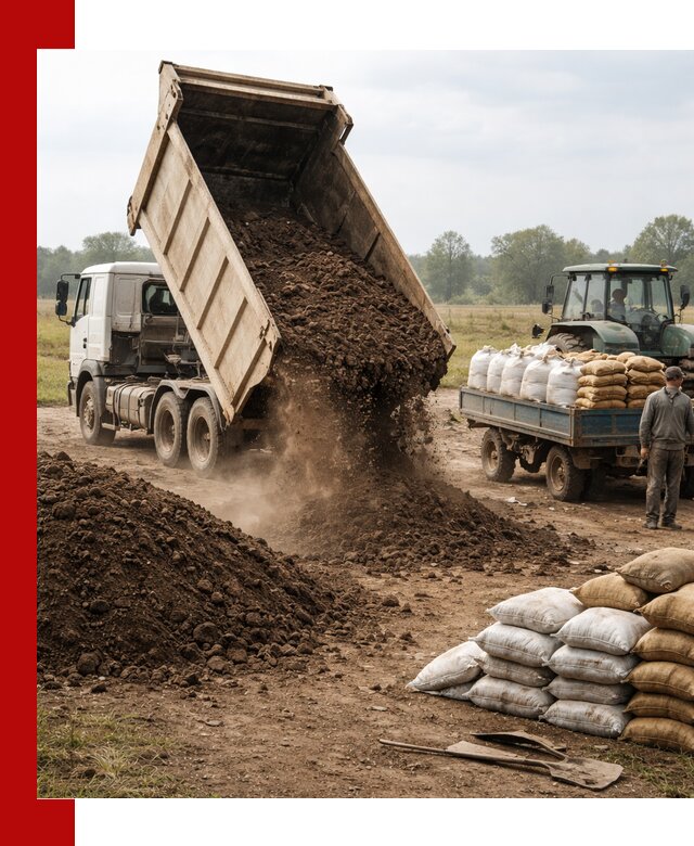 Доставка грунта и удобрений оптом в Обнинске для сельхоз и строительства