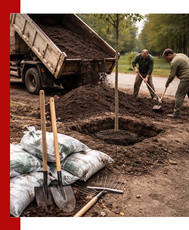 Грунт для посадки деревьев в Обнинске — доставка и подготовка почвы