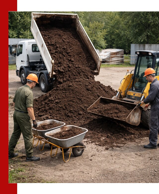Доставка торфо-земляной смеси в Обнинске для огорода и ландшафта