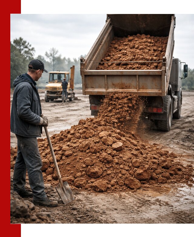 Глина для засыпки в Обнинске с доставкой самосвалами