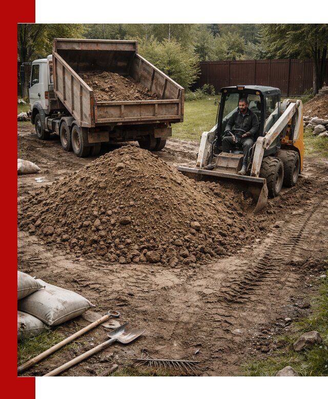 Суглинок для планировки участков в Обнинске с доставкой и выгрузкой