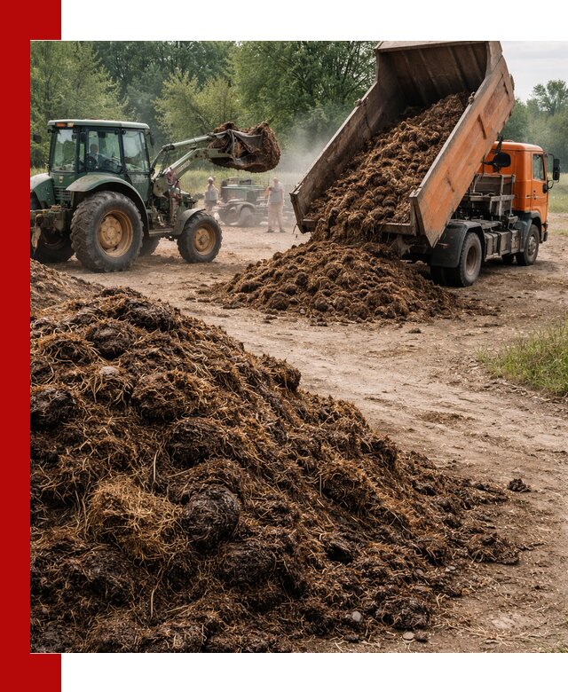 Доставка навоза самосвалами в Обнинске для сельхозпотребностей