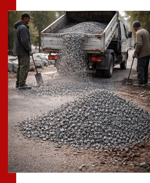 Гранитная крошка для посыпки дорог и тротуаров в Обнинске