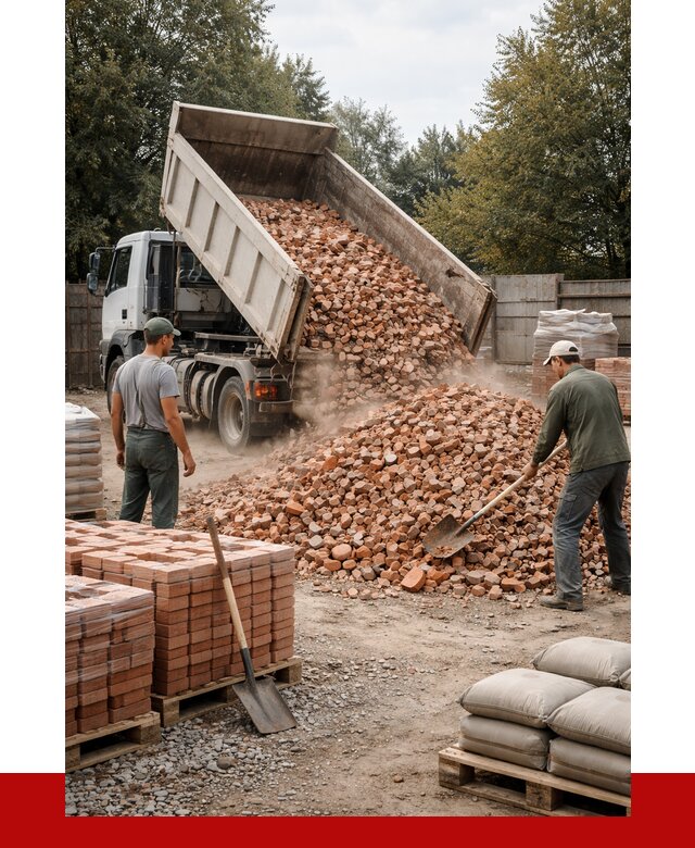 Бой кирпича в Обнинске с доставкой от 4263 руб/куб | ПРОНЕРУДБнн