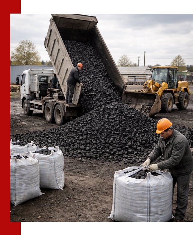 Доставка каменного угля в Обнинске оптом и в розницу