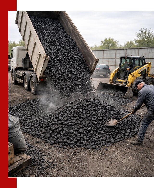 Доставка угля орех в Обнинске оптом и в розницу