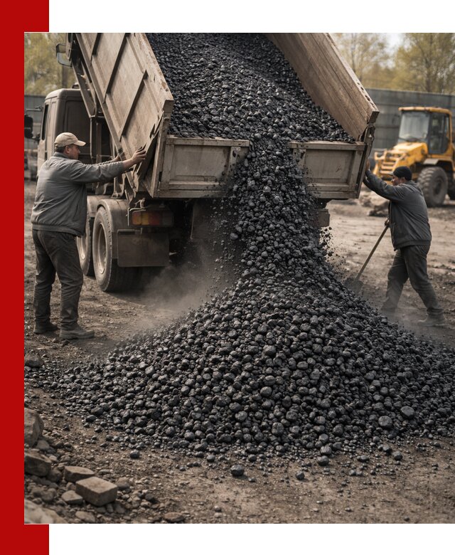 Доставка угля семечка самосвалами в Обнинске