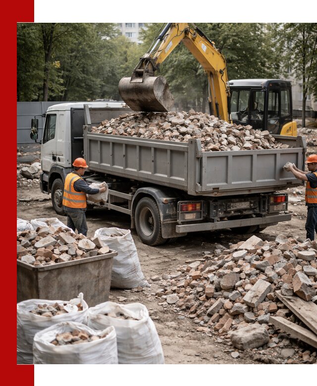 Вывоз строительного мусора в Обнинске с самосвалами и контейнерами