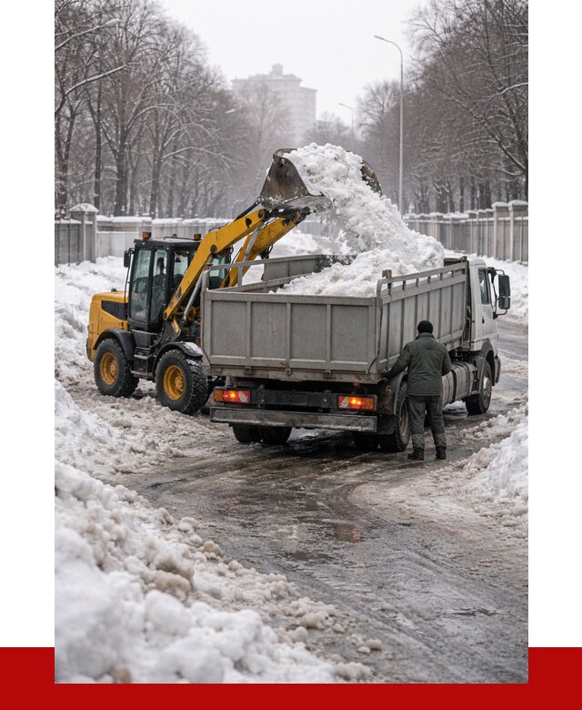 Вывоз снега с погрузкой в Обнинске от 3553 р. ПРОНЕРУДБнн
