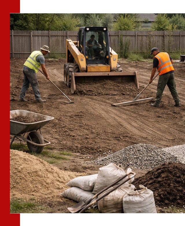 Выравнивание участка под строительство и благоустройство в Обнинске