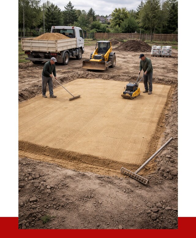 Устройство песчаной подушки в Обнинске от 4568 р. ПРОНЕРУДБнн